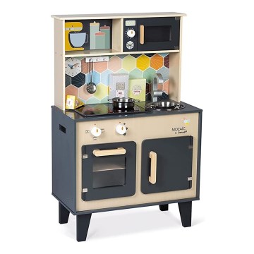 Janod - Cocina de madera con tablero LED MOZAIC 2xLR6