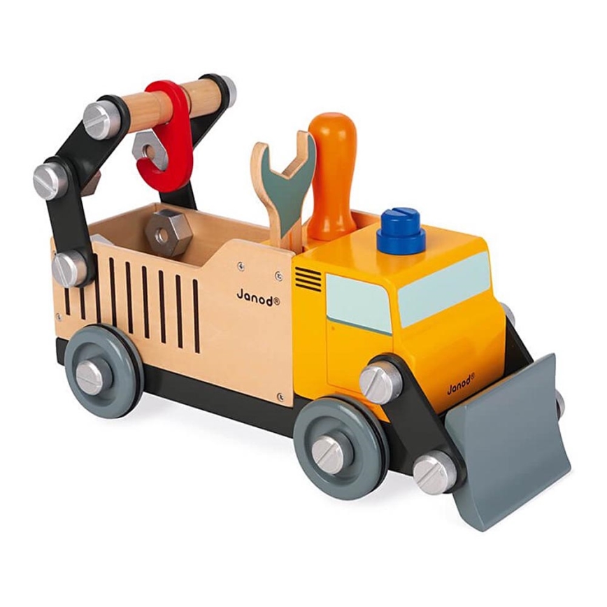 Janod - Juego de construcción de madera BRICOKIDS camión