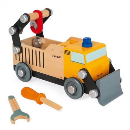 Janod - Juego de construcción de madera BRICOKIDS camión