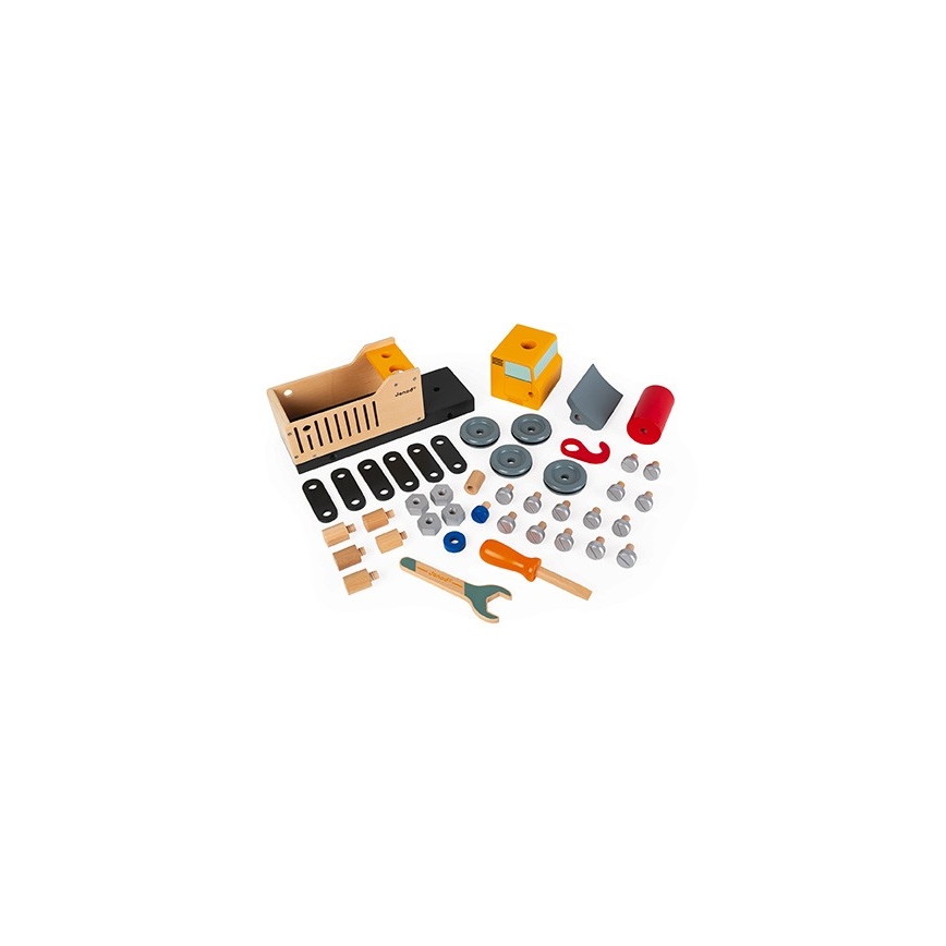 Janod - Juego de construcción de madera BRICOKIDS camión