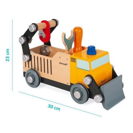 Janod - Juego de construcción de madera BRICOKIDS camión