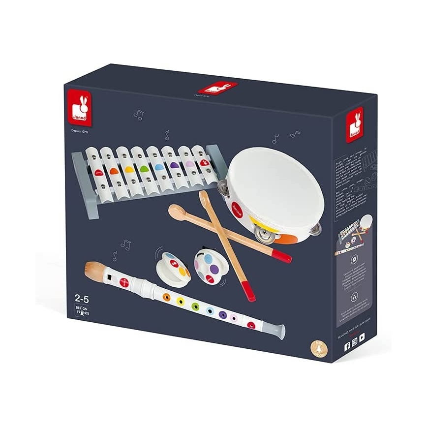 Janod - Juego de instrumentos musicales CONFETTI