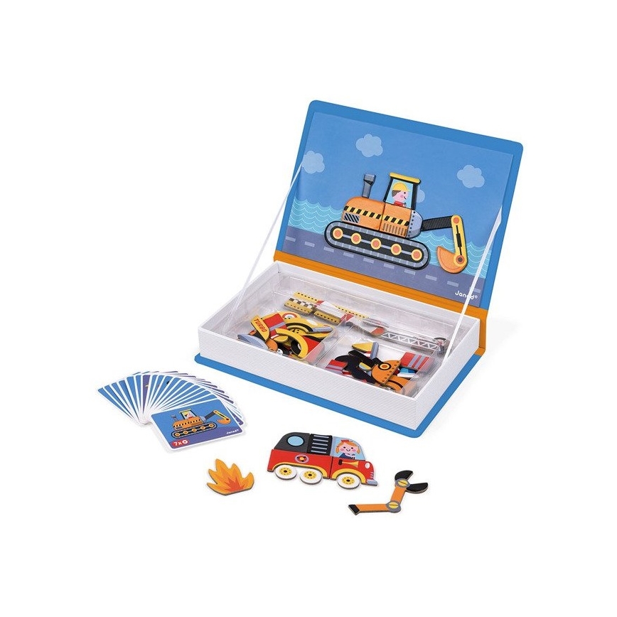 Janod - Juego magnético interactivo MAGNETIBOOK medio de transporte