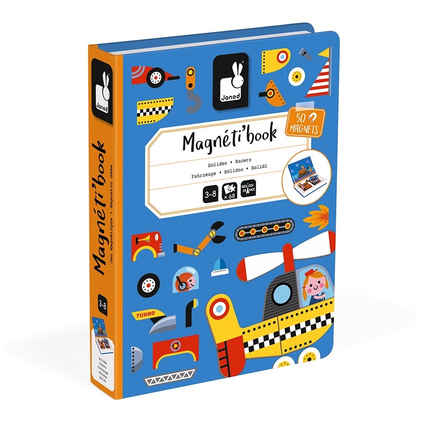 Janod - Juego magnético interactivo MAGNETIBOOK medio de transporte