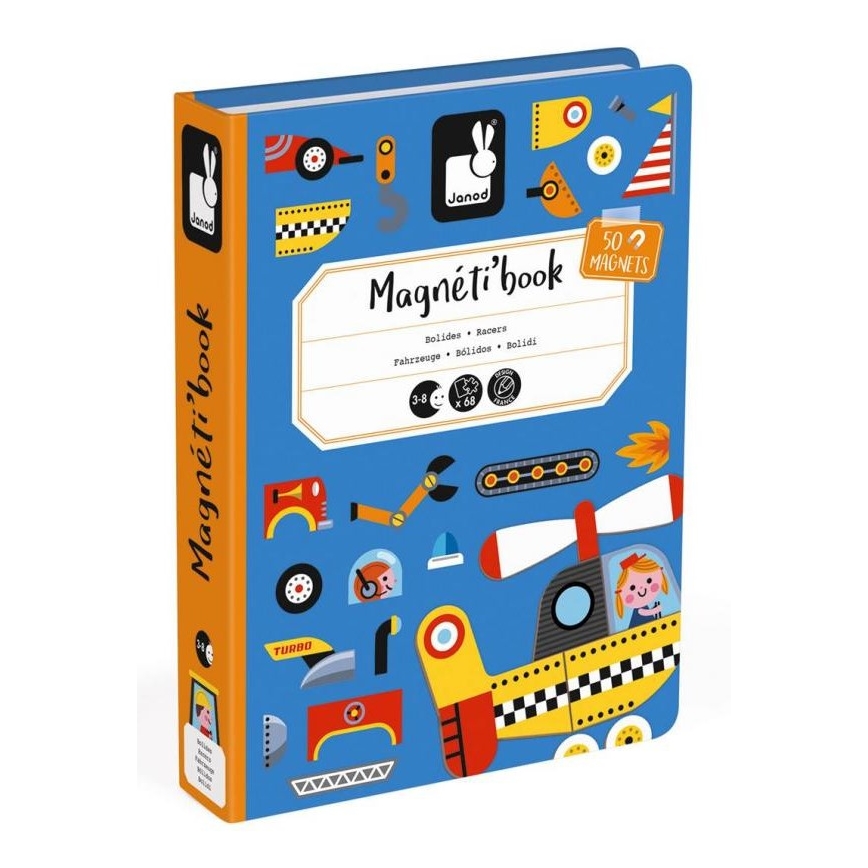Janod - Juego magnético interactivo MAGNETIBOOK medio de transporte