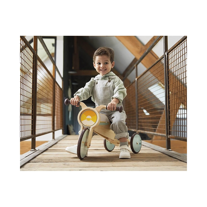 Janod - Triciclo de madera para niños 2en1