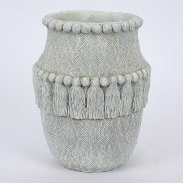 Jarra decorativa gris 25,5x20,5 cm