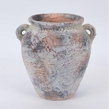 Jarra decorativa gris/beige 21x24,5 cm