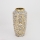 Jarrón de ceramica 25x13 cm blanco/dorado/negro