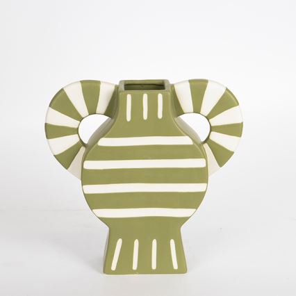 Jarrón de ceramica 32x30,8 cm verde