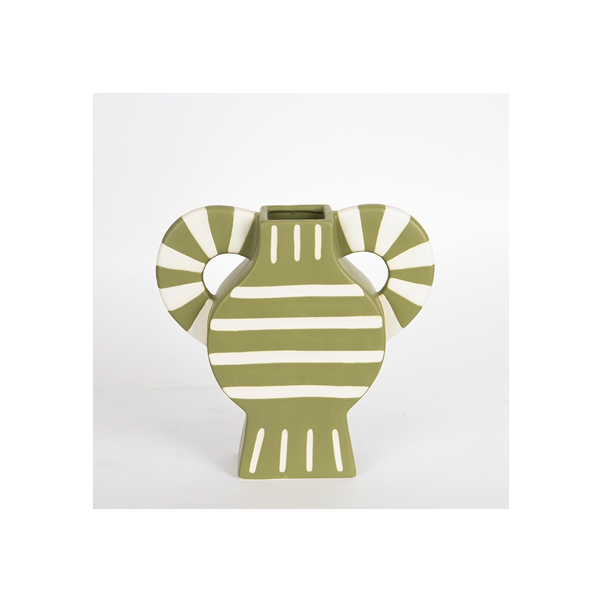 Jarrón de ceramica 32x30,8 cm verde
