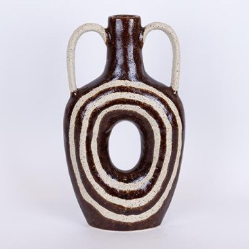 Jarrón de ceramica 39x21,8 marrón