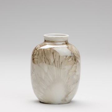Jarrón de porcelana 12,5x9 cm marrón
