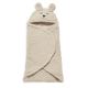 Jollein - Manta para envolver al bebé fleece Bunny 100x105 cm Nougat