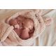 Jollein - Manta para envolver al bebé fleece Bunny 100x105 cm Pale Pink