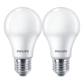 JUEGO 2x Bombilla LED Philips A60 E27/10W/230V 4000K