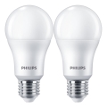 JUEGO 2x Bombilla LED Philips A67 E27/13W/230V 4000K