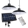 JUEGO 2x Lámpara solar colgante LED regulable con sensor crepuscular LED/6W/3,7V 2000 mAh IP44 + mando a distancia