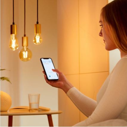 JUEGO 2x LED Bombilla regulable VINTAGE FILAMENT ST64 E27/6,7W/230V 2000-5000K Wi-Fi - WiZ