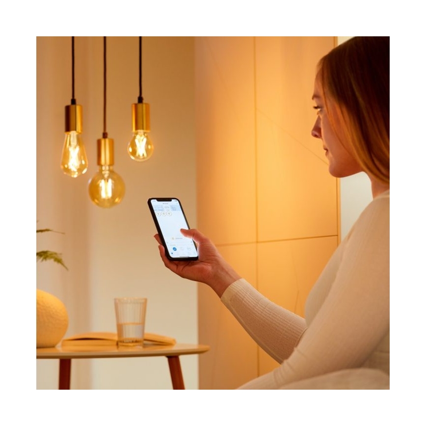 JUEGO 2x LED Bombilla regulable VINTAGE FILAMENT ST64 E27/6,7W/230V 2000-5000K Wi-Fi - WiZ