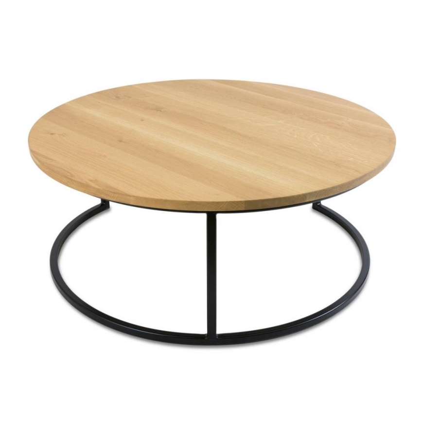 JUEGO 2x Mesa de centro OAKLOFT 38x90 cm negro/roble