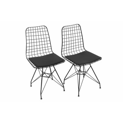 JUEGO 2x Silla de comedor MINDERLI negro