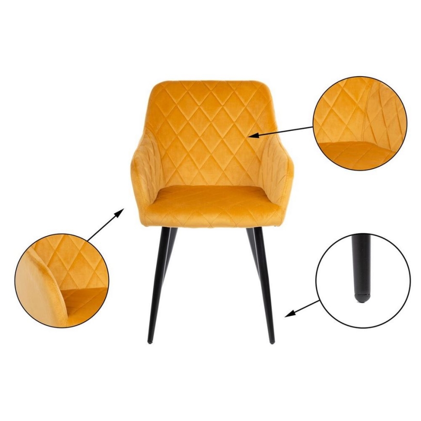 JUEGO 2x Sillas de comedor RICO naranja