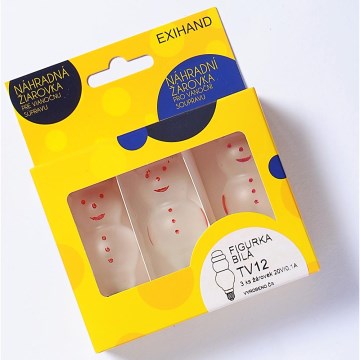 JUEGO 3x Bombilla de repuesto FIGURINE E10/20V/0,1A blanco, fabricado en la UE