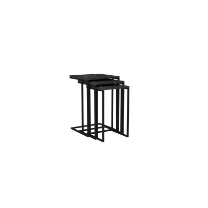 JUEGO 3x Mesa plegable negro