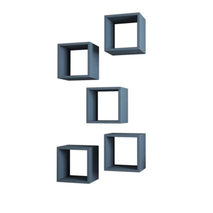 JUEGO 5x Estante de pared BOX azul