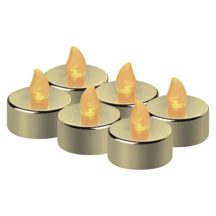 Juego de 6x LED Decoraciones de Navidad 6xLED/6xCR2032 dorado