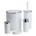 Juego de accesorios de baño CARMEN 5 pz blanco/cromo brillante