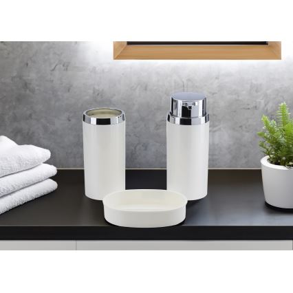Juego de accesorios de baño CARMEN 5 pz blanco/cromo brillante