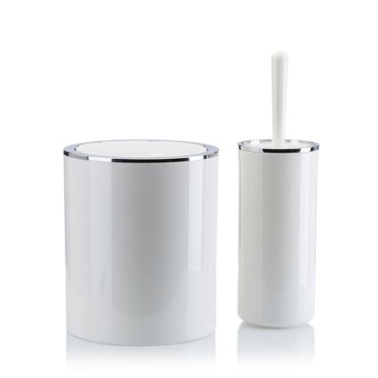 Juego de accesorios de baño CARMEN 5 pz blanco/cromo brillante