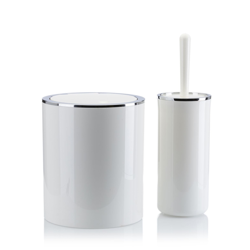 Juego de accesorios de baño CARMEN 5 pz blanco/cromo brillante