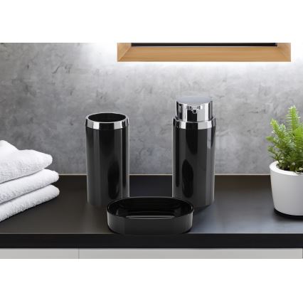 Juego de accesorios de baño CARMEN 5 pz negro/cromo brillante