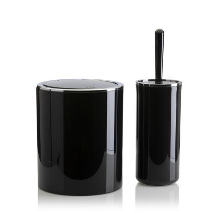 Juego de accesorios de baño CARMEN 5 pz negro/cromo brillante