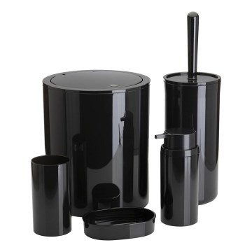 Juego de accesorios de baño CARMEN 5 pz negro