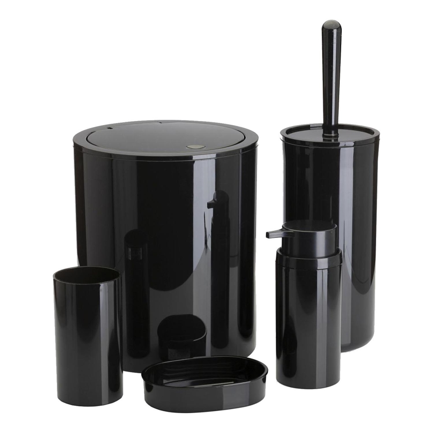 Juego de accesorios de baño CARMEN 5 pz negro