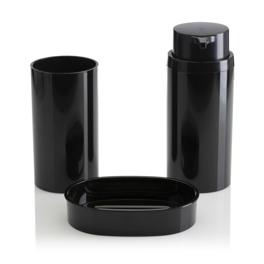 Juego de accesorios de baño CARMEN 5 pz negro