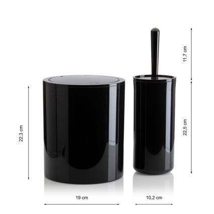 Juego de accesorios de baño CARMEN 5 pz negro
