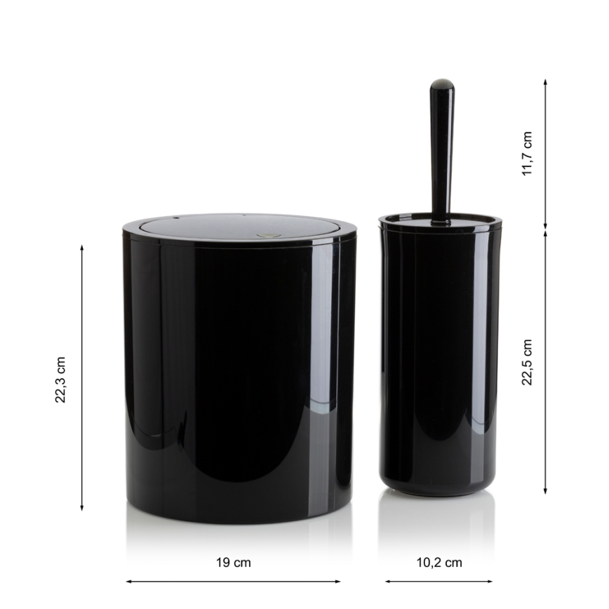 Juego de accesorios de baño CARMEN 5 pz negro