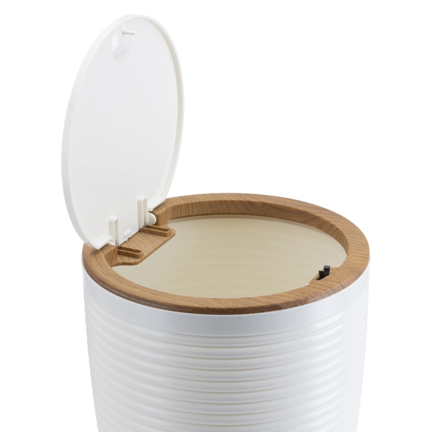 Juego de accesorios de baño CAROL 5 pz blanco/marrón