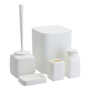 Juego de accesorios de baño CRYSTAL 5 pz blanco