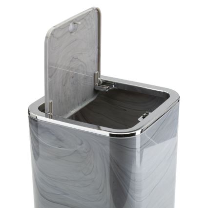Juego de accesorios de baño GRIS 5 pz gris/cromo brillante