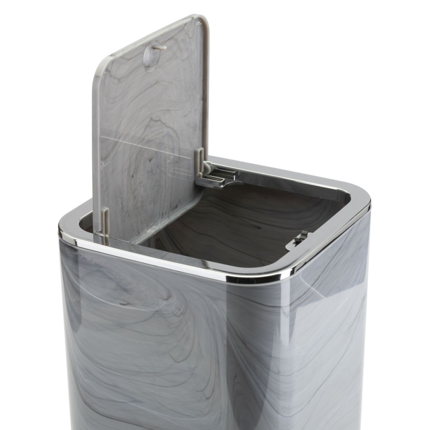 Juego de accesorios de baño GRIS 5 pz gris/cromo brillante