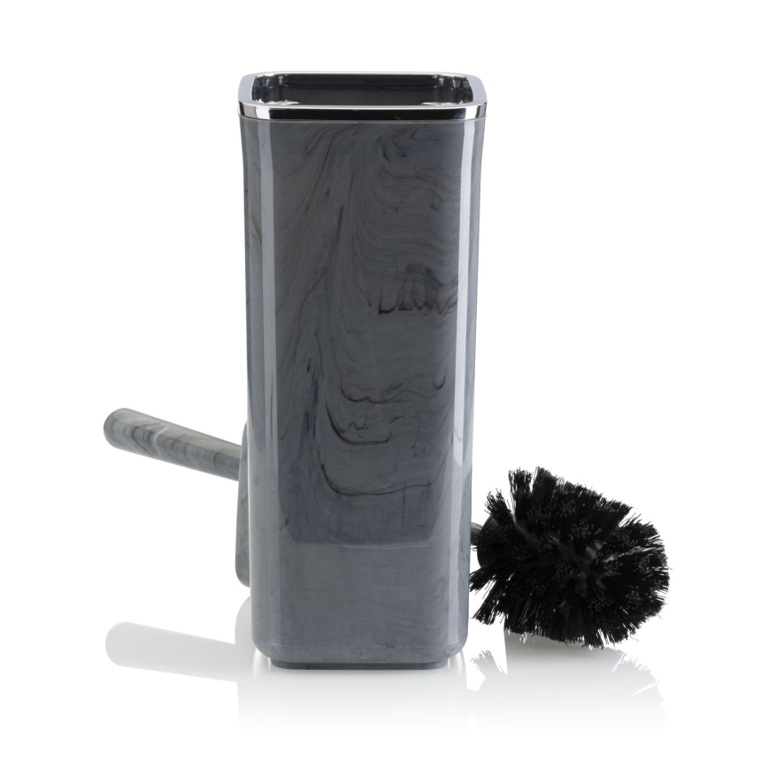 Juego de accesorios de baño GRIS 5 pz gris/cromo brillante