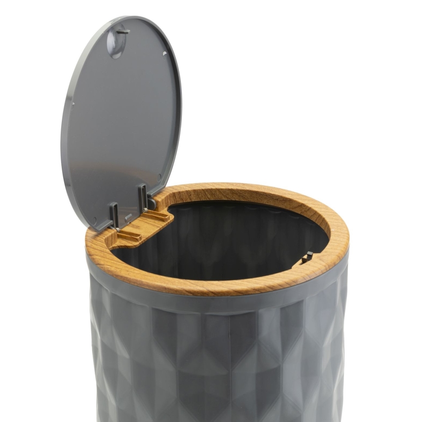 Juego de accesorios de baño REINA 5 pz antracita/marrón