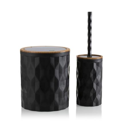 Juego de accesorios de baño REINA 5 pz negro/marrón