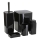 Juego de accesorios de baño SIERRA 5 pz negro